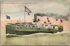 Vintage 1911 Great Lakes Ship Postcard 