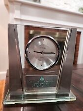 Modern Glass Clock Danbury, Things Remembered  568254 With Inscription picture