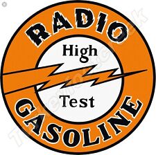 Radio High Test Gasoline Round Metal Sign 2 Sizes To Choose From picture