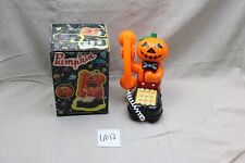 Vintage Halloween Pumpkin Head Novelty Telephone Toy - 1990 Tsang Chen Box RARE picture