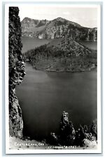 Oregon OR Postcard RPPC Photo View Of Crater Lake c1940's Unposted Vintage picture