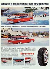Firestone tires ad Vintage 1959 winter town country tires original advertisement picture