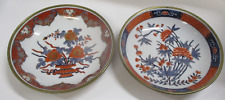 2 Vtg ACF Japanese Porcelain Ware Brass Encased Bowls Decorated in Hong Kong picture