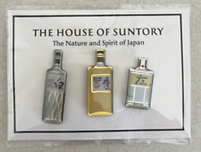 House Of Suntory SET OF 3 Enamel Lapel Pins Japanese Whiskey/Gin/Vodka New picture