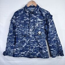 US Navy Blouse Womens Large Digital Camouflage Camo Gay Maternity Long Sleeve picture
