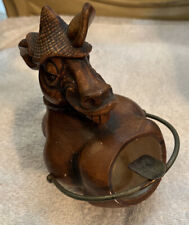 Super Cool Vintage Ceramic Donkey Souvenir Ashtray Trinket Dish picture