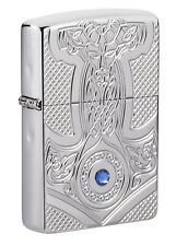 Zippo Medieval Design Armor High Polish Chrome Windproof Lighter, 49289 picture