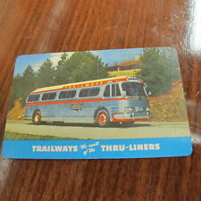 Vintage Advertising Pocket Wallet Calendar Card Carolina Trailways 1956 Bus   picture