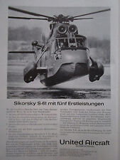 6/1962 PUB SIKORSKY S-61 HELICOPTER ORIGINAL GERMAN AD picture