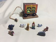 Miniature 'Barnum's Animals' Wooden Circus Wagon W/Animals-Clown-Elephant Stand picture