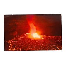 Postcard Eruption Of Kilauea Volcano Halemaumau Firepit Molten Lava HI Chrome picture
