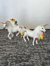 Pair of Schleich Rainbow Unicorn Stallions, Great Condition  picture