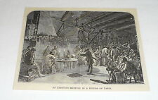 1878 magazine engraving ~ AN ELECTION-MEETING IN PARIS picture