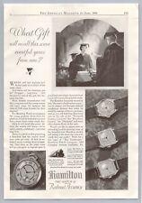 1928 Hamilton The Watch of Railroad Accuracy A Grad Gift VINTAGE PRINT AD AM28 picture