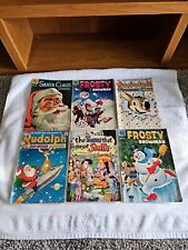 Vintage 1950's Christmas DC And Dell Comics Frosty, Rudolph, Santa Lot Of 6🎄 picture