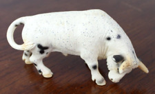 Vintage Schleich 13613 White Rodeo Bull 2005 Longhorn Toy Animal Retired picture