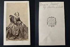 Le Vot, Morlaix, Eugénie Maubant, wife of Baron Charles Richard Vintage cdv al picture