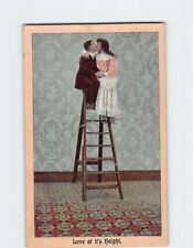 Postcard Love at it's height., with Lovers Kissing Picture picture