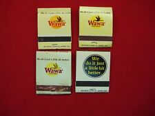 VINTAGE WAWA ADVERTISING MATCHBOOK LOT 4 DIFFERENT NICE CONDITION picture