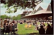 Vintage 1960s SARATOGA RACE TRACK New York Postcard Grandstand / Field View picture