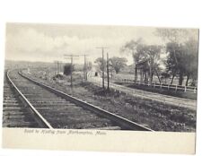 c1900s Road Hadley Northampton Massachusetts MA Railroad Car Undivided Postcard picture