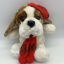 VTG Christmas Beagle Dog Plush Stuffed Animal Hat Scarf Commonwealth 1986 18