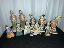 Lot Of 11 - Vintage Porcelain Clown Figurines picture