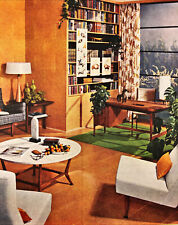 1955 Armstrong Floors Vintage Print Ad Mid-Century Modern picture