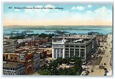c1910's Portion Of Business Section Of San Diego California CA Unposted Postcard picture