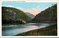Pennsylvania Railroad in Jack's Narrows, Pennsylvania- White Border Postcard picture