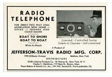 1938 JEFFERSON-TRAVIS RADIO CO. Radio Telephone Baldwin NY Vintage Print Ad picture