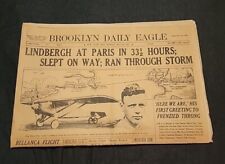 Original Charles Lindbergh Brooklyn Daily Eagle Newspaper   New York City ,... picture