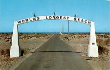 entrance arch longest beach incoming tide natural speedway Ekt postcard picture