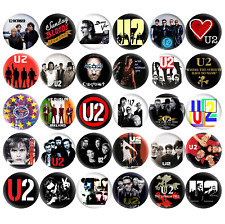 U2 BONO THE EDGE Buttons 80's Irish Pop Classic Rock Music, 1