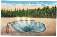 Morning Glory Pool, Yellowstone National Park, Unused Linen Postcard ca 1940's picture