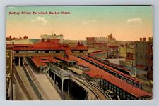 Boston MA-Massachusetts, Dudley Street Terminal, Antique Vintage c1921 Postcard picture