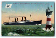 c1910 Rychlolod Kronprinz Wilhelm Severonemeckeho Lloyd Bremen Germany Postcard picture