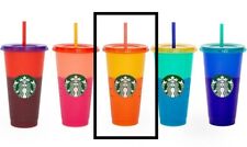 Starbucks Color Changing Pride 2020 Cold Reusable Cup Marigold Tangerine New picture