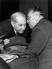 Italian senator Silvio Gava whispering ear Italian politician mana- Old Photo picture