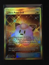 Pokemon Lillie's Poke Doll 267/236 2019 S&M Cosmic Eclipse Gold Trainer NM picture