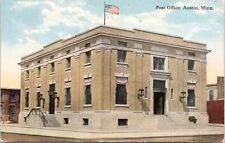C.1910s Austin MN Post Office From Street Minnesota Postcard A215 picture