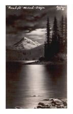 Vtg RPPC (EKC) Moon Light on Mount Hood, OR Unposted picture