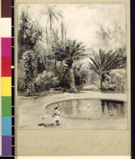 In the Jardin des Plantes,Harry Fenn,Sainte Pierre,Martinique,Garden,Pond,1888? picture