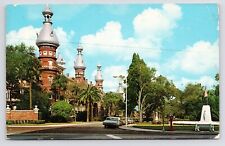 1960s University of Tampa Campus Fountain Exterior Vintage Florida FL Postcard picture