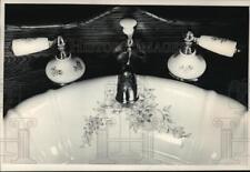 1987 Press Photo European Faucets With Floral Designs On Sink Bowl And Handles picture
