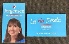 2020 Presidential Campaign Libertarian Jo Jorgensen Debate Cards Lot of 2 picture