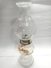 VINTAGE RISDON OIL LAMP - CLEAR GLASS - 18 picture