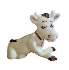 Vintage Rio Hondo California Pottery Laying Cow Figurine picture