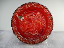 Vintage Red Carnival Fenton Mothers Day Commemorative 1979 Plate  picture