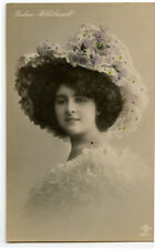 c 1910 Well Dressed Pretty LADY in HAT photo postcard picture